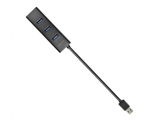 USB šakotuvas AXAGON Peripheral sharing and hubs 4 portų Juoda