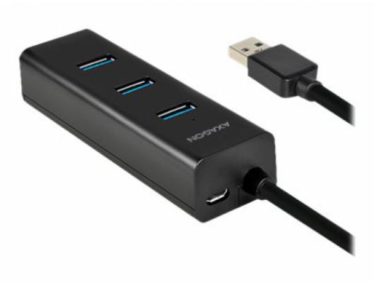 USB šakotuvas AXAGON Peripheral sharing and hubs 4 portų Juoda