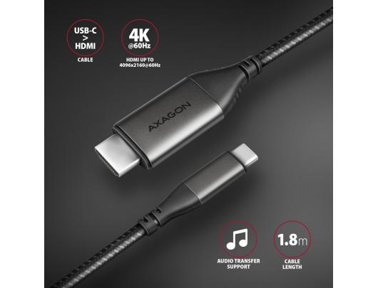Adapteris AXAGON USB-C HDMI 1.8 m