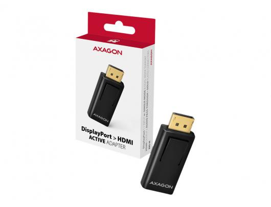Adapteris AXAGON HDMI DisplayPort Juodas