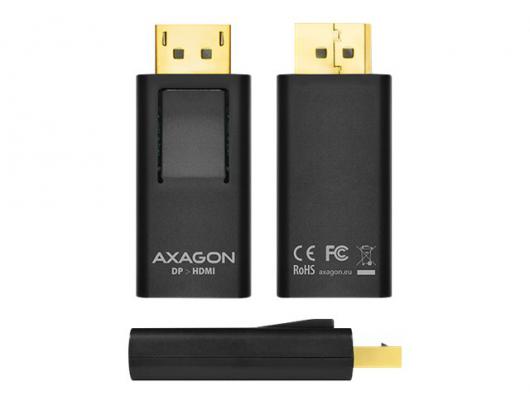 Adapteris AXAGON HDMI DisplayPort Juodas