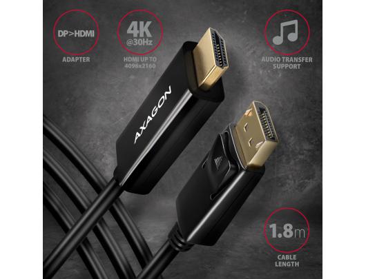 Kabelis AXAGON DisplayPort HDMI 1.8 m