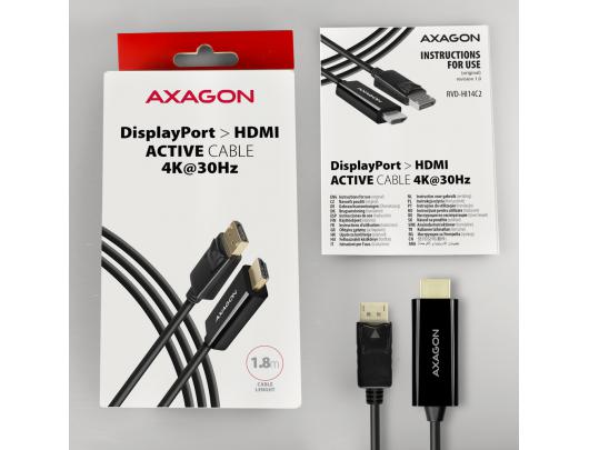 Kabelis AXAGON DisplayPort HDMI 1.8 m