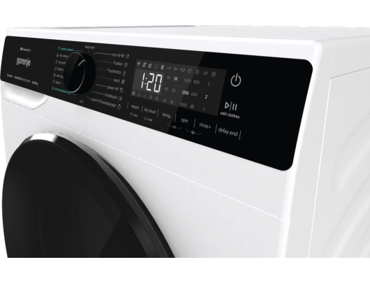 Skalbyklė-džiovyklė Gorenje WD2PA1X64ADW, A/D, priekinis pakrovimas, 10.5 kg, 1400 RPM, 59x60 cm, LED ekranas, džiovinimas 6 kg, garų funkcija, Wi-Fi, balta.