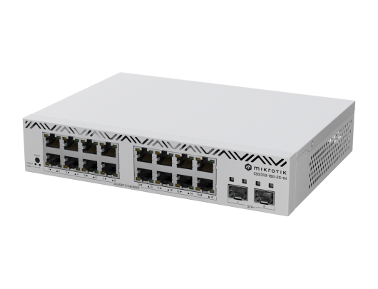 Komutatorius (Switch) MikroTik CSS318-16G-2S+IN, išmanus, montuojamas į stelažą