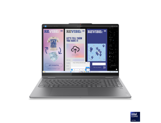 Nešiojamas kompiuteris Lenovo Yoga 7 16ILL10, 2-in-1, OLED, Jutiklinis ekranas, Intel Core Ultra 7, 16GB, 1000GB, Intel Arc Graphics, Windows 11, Luna pilka.