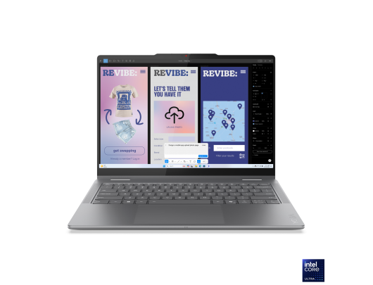 Nešiojamas kompiuteris Lenovo Yoga 7 14ILL10, 2-in-1, OLED, jutiklinis ekranas, Intel Core Ultra 5, 16GB, SSD 512GB, Windows 11 Home, Luna pilka