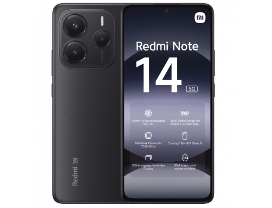 Mobilusis telefonas Xiaomi Redmi Note 14 6.67" Midnight Black, 128 GB