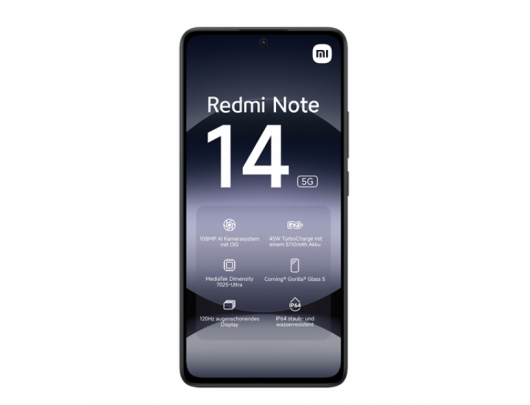 Mobilusis telefonas Xiaomi Redmi Note 14 Midnight Black 6.67", 256 GB