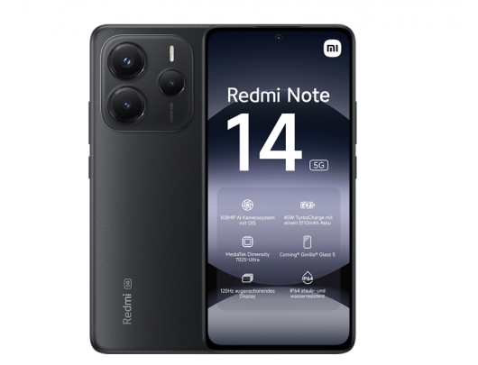Mobilusis telefonas Xiaomi Redmi Note 14 Midnight Black 6.67", 256 GB