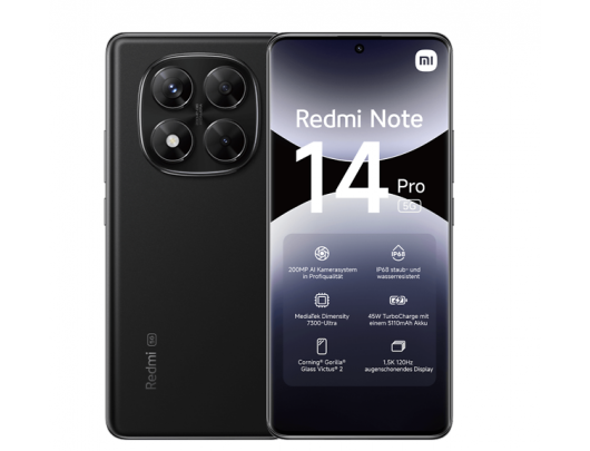 Mobilusis telefonas Xiaomi Redmi Note 14 Pro 6.67" Midnight Black, 256 GB