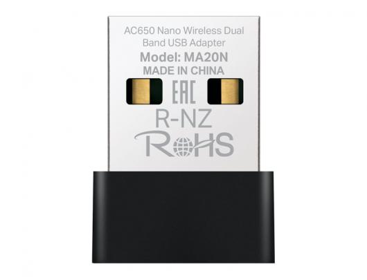 Belaidis USB adapteris Mercusys AC650 Nano Dual Band