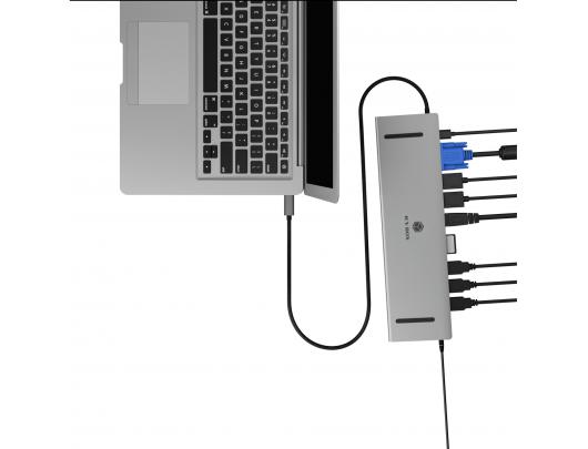 Jungčių stotelė Raidsonic IB-DK2106a-CPD, Ethernet LAN (RJ-45) prievadai 1, VGA (D-Sub) prievadų kiekis 1, HDMI prievadų kiekis 2