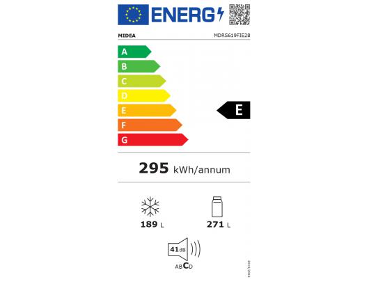 Šaldytuvas Midea MDRS619FIE28 177.5 cm Juodas