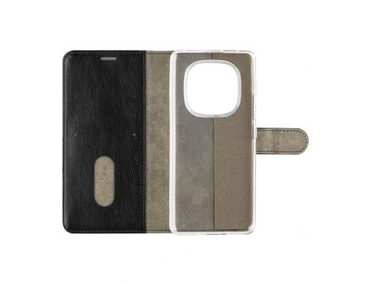 Dėklas Xiaomi Redmi Note 14 Pro 5G/POCO X7 Oda Juoda