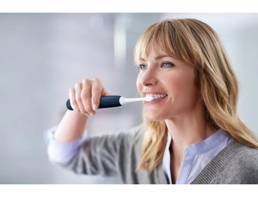 Elektriniai dantų šepetėliai Philips Sonicare ProtectiveClean 5100 Duo, įkraunami, 2 galvutės, 3 režimai, balti ir tamsiai mėlyni
