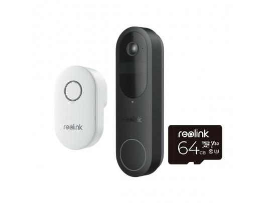 Durų skambutis Reolink D340B Baterija su skambučiu ir 64GB SD kortele