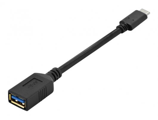 Kabelis Digitus USB-C 15 cm Juodas