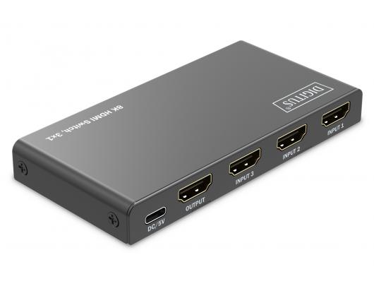 HDMI komutatorius Digitus DS-55333 8K Juodas