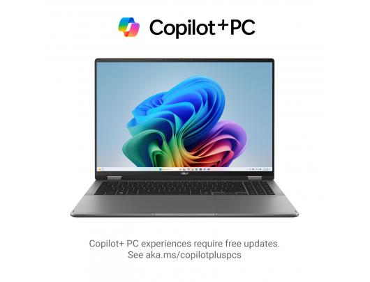 Nešiojamas kompiuteris Asus Vivobook 16 Flip TP3607SA-RJ033W Matte Gray 16" OLED Touchscreen 3K 2880x1800 pixels Glossy Intel Core Ultra 7 256V 16GB
