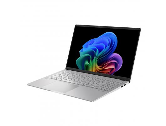 Nešiojamas kompiuteris Asus Vivobook S S5507QA-MA112W, 15.6", OLED, 3K, Snapdragon X Elite, 32GB, 1000GB SSD, Windows 11, Sidabrinis