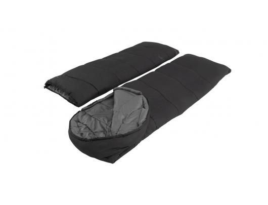 Miegmaišis Easy Camp Raven Square Double, 220x150 cm, -9 iki 10 °C, dvipusis atviras galas, L formos, automatinis užraktas