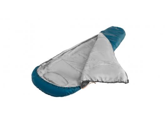 Miegmaišis Easy Camp Starling, 210x75x50 cm, -5 iki 12 °C, dvipusis atviras galas, automatinis užraktas, mėlynas