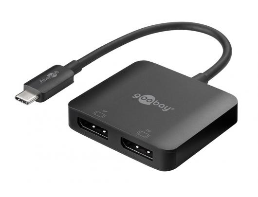 Adapteris Goobay USB-C į 2x DisplayPort Juodas