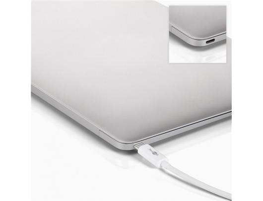 Adapteris Goobay USB-C Multiport 3x USB-A Kortelių skaitytuvas Balta