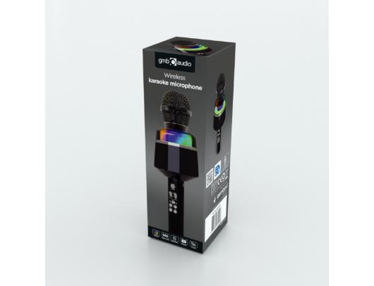 Belaidis karaoke mikrofonas Gembird MICBT-01-BK 3.5mm Bluetooth Juodas