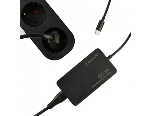 Įkroviklis Cablexpert NPA-AC-PDQC65-01 65 W GaN USB Type-C PowerDelivery