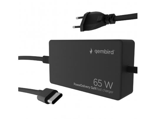 Įkroviklis Cablexpert NPA-AC-PDQC65-01 65 W GaN USB Type-C PowerDelivery