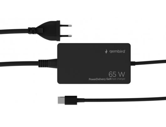 Įkroviklis Cablexpert NPA-AC-PDQC65-01 65 W GaN USB Type-C PowerDelivery