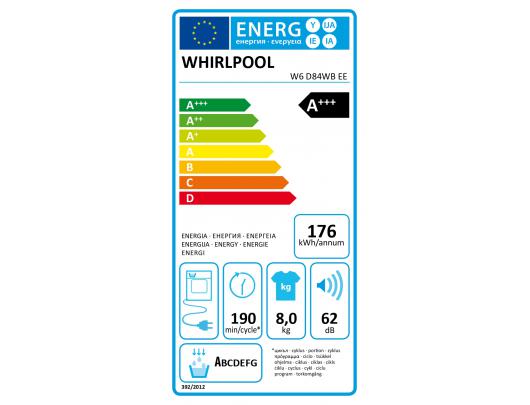 Džiovyklė Whirlpool W6 D84WB EE 8 kg Balta