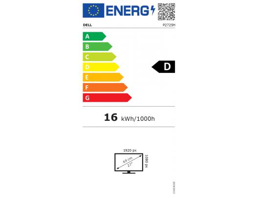 Monitorius Dell P2725H 27 in IPS FHD 1920x1080 100 Hz 300 cd/m² Aukštis pasukimas sukimasis pakreipimas