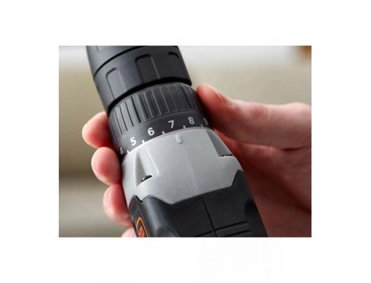 Gręžtuvas BLACK & DECKER BCD001C2-QW 18 V 2x1.5 Ah Ličio baterija