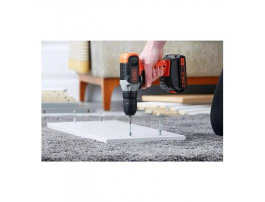 Gręžtuvas BLACK & DECKER BCD001C2-QW 18 V 2x1.5 Ah Ličio baterija