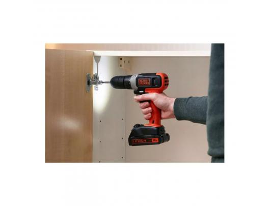 Gręžtuvas BLACK & DECKER BCD001C2-QW 18 V 2x1.5 Ah Ličio baterija