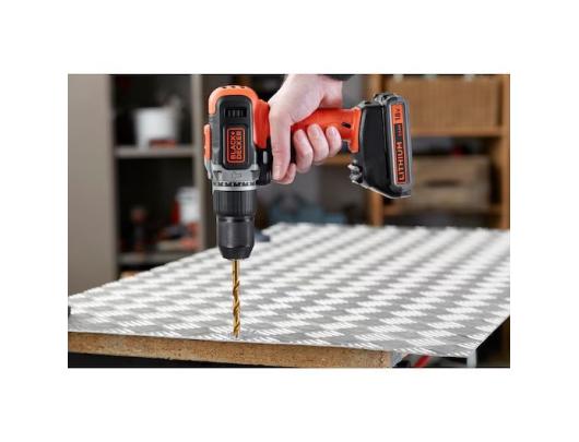 Gręžtuvas BLACK & DECKER BCD003MEM2K-QW 18 V 2.0/4.0 Ah Ličio baterija