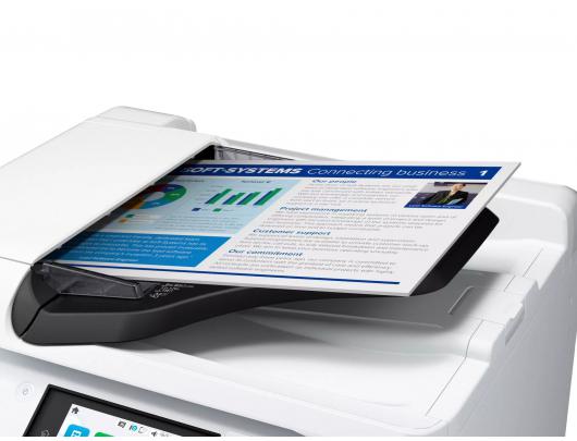 Daugiafunkcis spausdintuvas Epson WorkForce Pro EM-C8100RDWF, faksas / kopijavimas / spausdinimas / skenavimas, spalvotas, rašalinis, A3, baltas