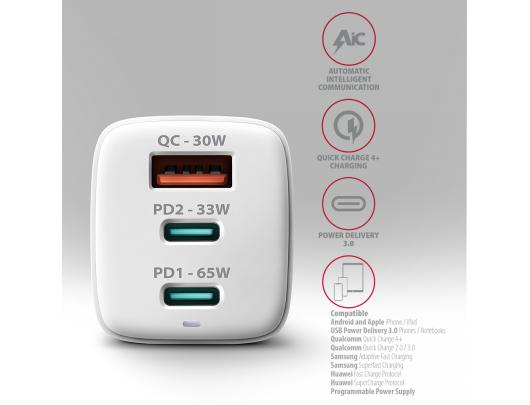 Įkroviklis AXAGON ACU-DPQ65W 65W