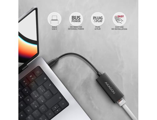 LAN adapteris AXAGON ADE-ARC, USB-C Gigabit Ethernet Adapteris