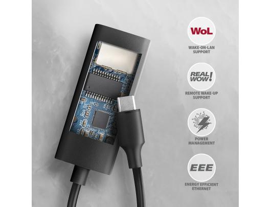 LAN adapteris AXAGON ADE-ARC, USB-C Gigabit Ethernet Adapteris