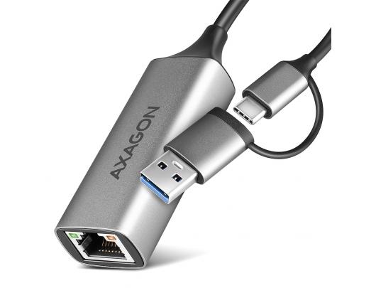 Adapteris AXAGON ADE-TXCA, USB 3.2 Gen 1 Gigabit Ethernet, Nintendo Switch palaikymas, USB C-A redukcija
