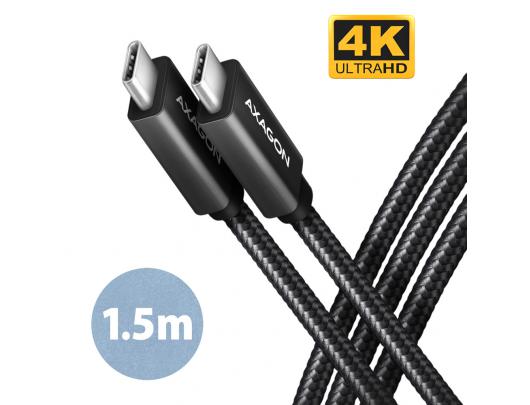 Kabelis AXAGON USB Type C Juodas 1.5 m