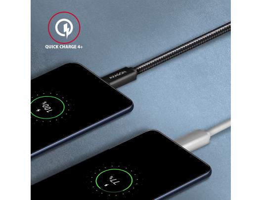 Kabelis AXAGON USB Type C Juodas 1.5 m