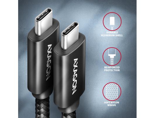 Kabelis AXAGON BUCM432-CM10AB 1 m juodas