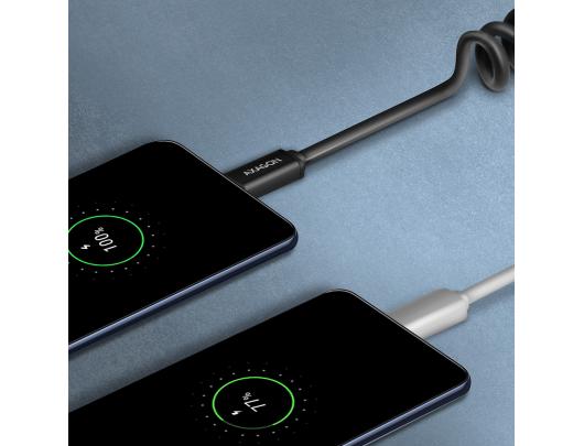 Kabelis AXAGON Male USB Type A Male USB Type C Juodas 0.6 m