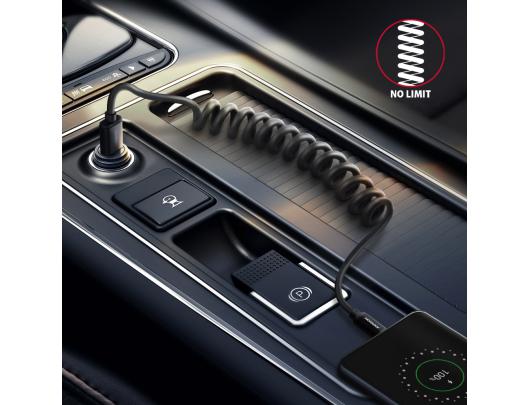 Kabelis AXAGON Male USB Type A Male USB Type C Juodas 0.6 m