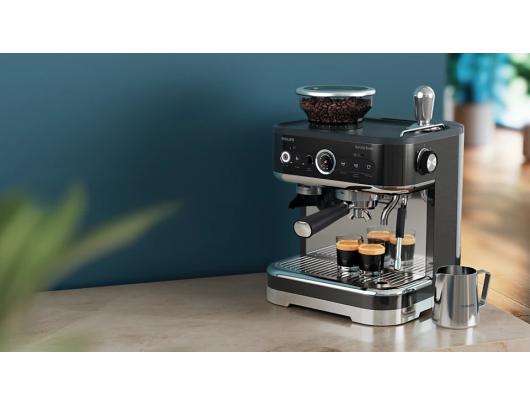 Kavos aparatas Philips PSA3218/10 Barista Brew, pusiau automatinis, 15 barų pompos slėgis, integruotas pieno putų plakiklis, 1350 W, juodas